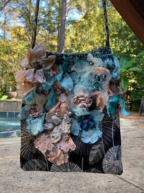 Boho Shabby Chic Handmade Floral Shoulder Bag